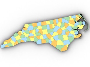 North carolina political map 3D Модель