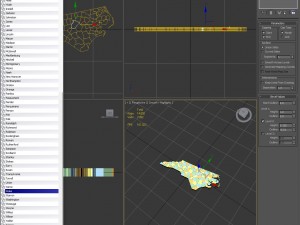North carolina political map 3D Модель