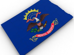 North dakota political map 3D 모델