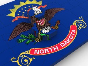North dakota political map 3D 모델
