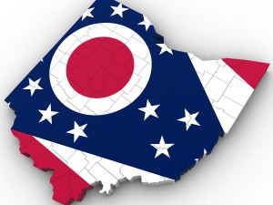 Ohio political map 3D Model