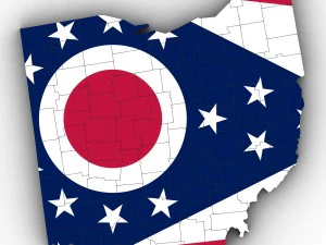 Ohio political map 3D Model