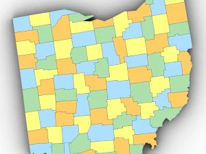 Ohio political map 3D Model