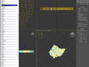 Ohio political map 3D Model