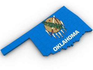 Oklahoma political map 3D Model