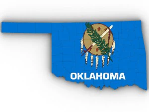 Oklahoma political map 3D Model