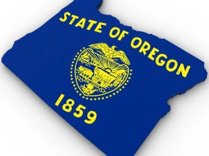 Oregon political map 3D Model