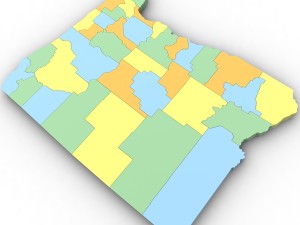 Oregon political map Modelo 3D