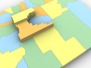 Oregon political map Modelo 3D