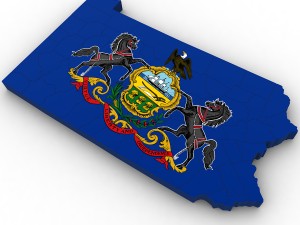 Pennsylvania political map Model 3D