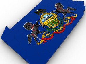 Pennsylvania political map Model 3D