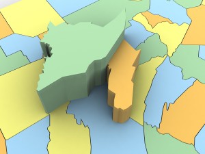 Pennsylvania political map Model 3D