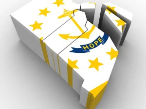 Rhode island political map 3D Model