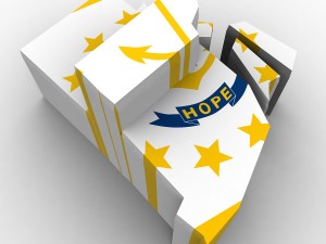 Rhode island political map Model 3D