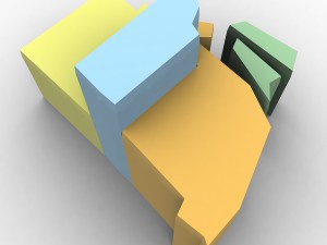 Rhode island political map Model 3D