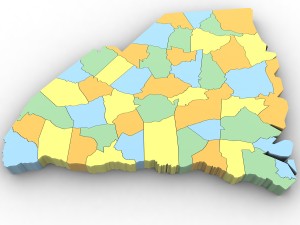 South carolina political map 3D Модель