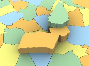 South carolina political map 3D Модель