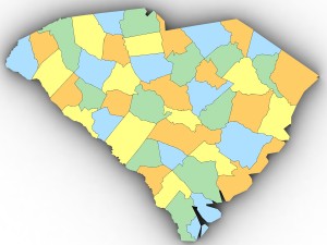 South carolina political map 3D Модель