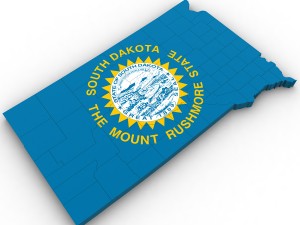 South dakota political map Modello 3D