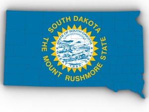 South dakota political map Modello 3D