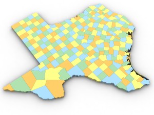 Texas political map Modèle 3D