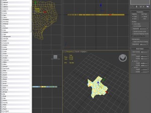 Texas political map Modèle 3D