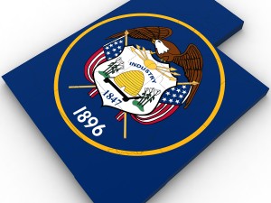Utah political map 3D Model