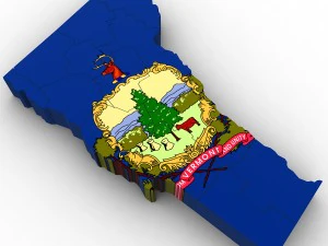Vermont political map 3D Model