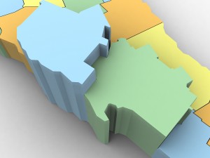 Vermont political map 3D Модель