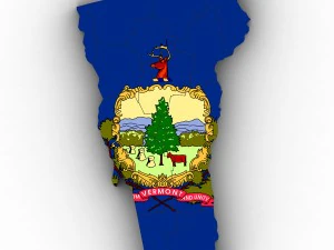 Vermont political map 3D Model