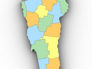 Vermont political map 3D Модель
