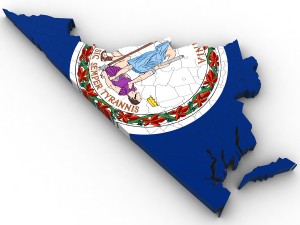 Virginia political map 3D Model