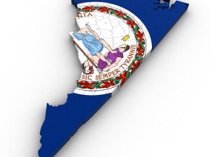 Virginia political map 3Dモデル