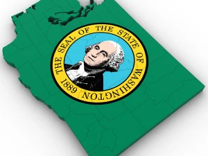 Washington siyasi haritası 3D Model