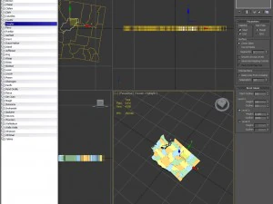 Washington political map 3D Model