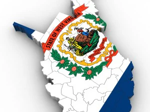 West virginia political map 3D Model