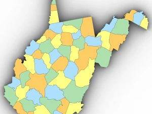 West virginia political map 3D Model