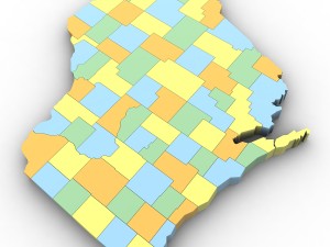 Wisconsin political map 3D मॉडल