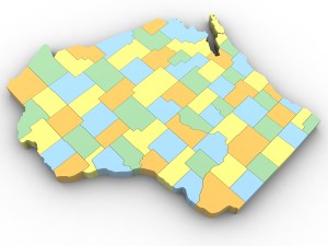 Wisconsin political map 3D मॉडल