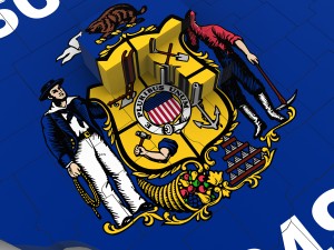 Wisconsin political map 3D मॉडल
