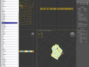 Wisconsin political map 3D Model