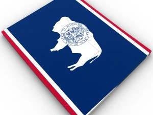 mapa pol&iacute;tico de wyoming Modelo 3D