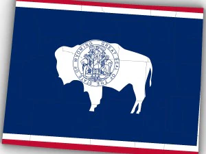 wyoming political map 3D Model