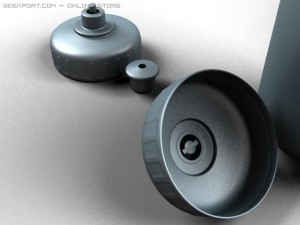 water bottle 3D 模型