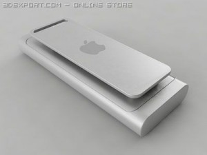 3rd generation ipod shuffle 3D-Modell