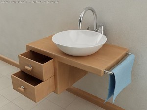 wallmounted bathroom sink Modèle 3D