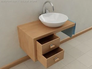 wallmounted bathroom sink 3D Model