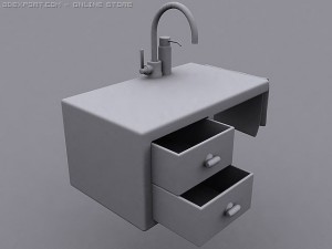 wallmounted bathroom sink Modèle 3D