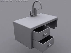 wallmounted bathroom sink 3D Model