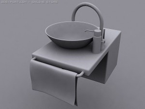 wallmounted bathroom sink Modèle 3D